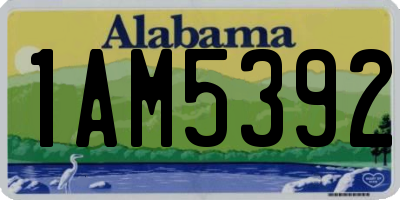 AL license plate 1AM5392