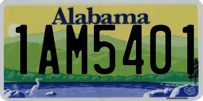 AL license plate 1AM5401