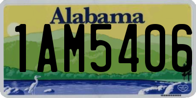 AL license plate 1AM5406