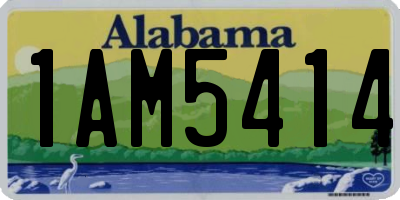 AL license plate 1AM5414