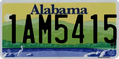 AL license plate 1AM5415