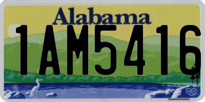 AL license plate 1AM5416