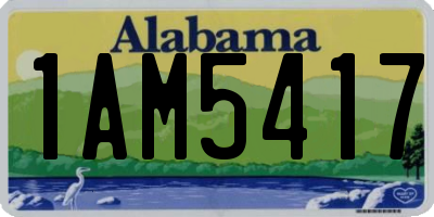 AL license plate 1AM5417