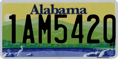 AL license plate 1AM5420