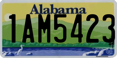 AL license plate 1AM5423