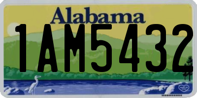 AL license plate 1AM5432