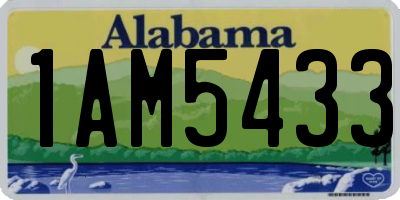 AL license plate 1AM5433