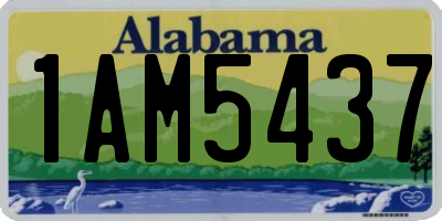AL license plate 1AM5437