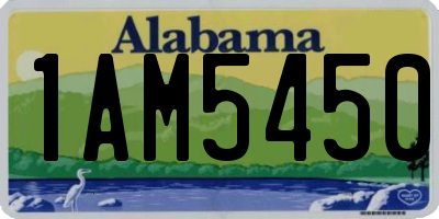 AL license plate 1AM5450