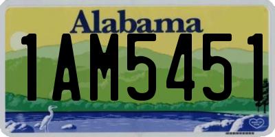 AL license plate 1AM5451