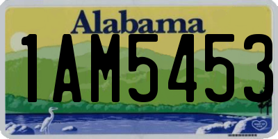 AL license plate 1AM5453