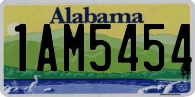 AL license plate 1AM5454