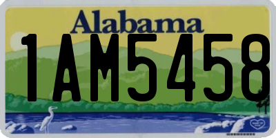 AL license plate 1AM5458