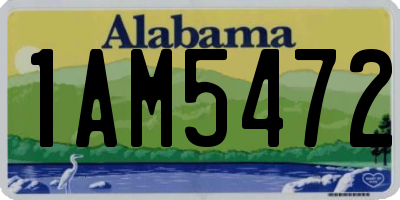 AL license plate 1AM5472