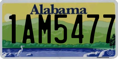 AL license plate 1AM5477