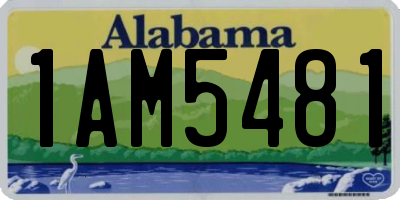 AL license plate 1AM5481
