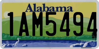 AL license plate 1AM5494