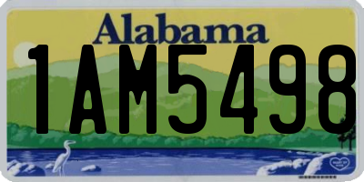 AL license plate 1AM5498