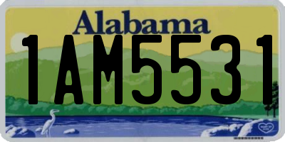 AL license plate 1AM5531