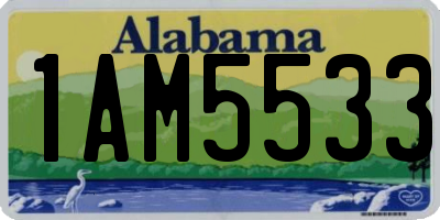 AL license plate 1AM5533