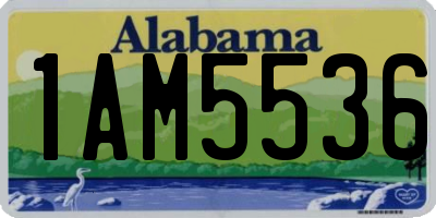 AL license plate 1AM5536