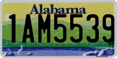AL license plate 1AM5539