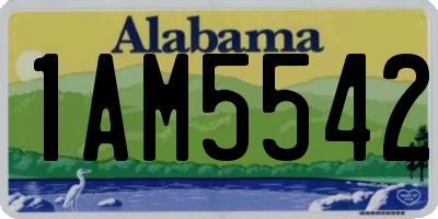 AL license plate 1AM5542