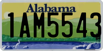 AL license plate 1AM5543