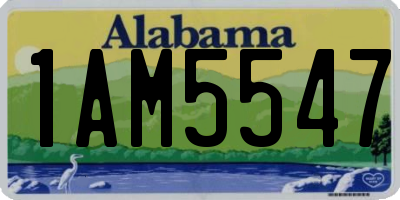 AL license plate 1AM5547