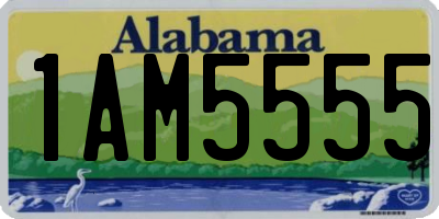 AL license plate 1AM5555