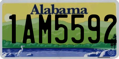 AL license plate 1AM5592