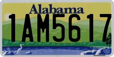 AL license plate 1AM5617