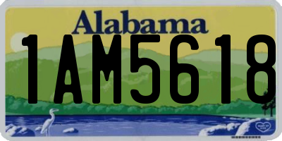 AL license plate 1AM5618