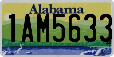 AL license plate 1AM5633