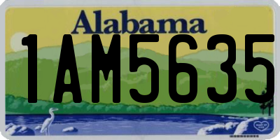 AL license plate 1AM5635