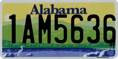 AL license plate 1AM5636