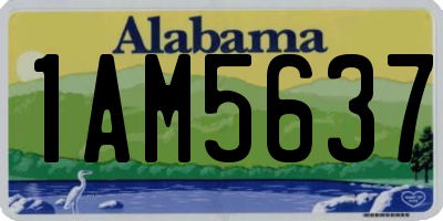 AL license plate 1AM5637