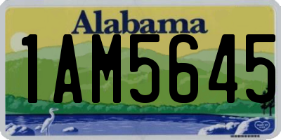 AL license plate 1AM5645