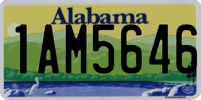 AL license plate 1AM5646