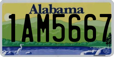 AL license plate 1AM5667
