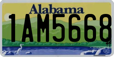 AL license plate 1AM5668