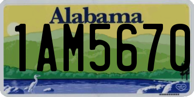 AL license plate 1AM5670