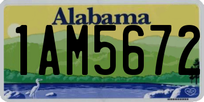 AL license plate 1AM5672