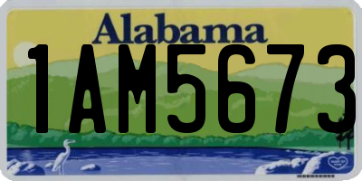 AL license plate 1AM5673