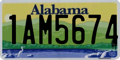 AL license plate 1AM5674
