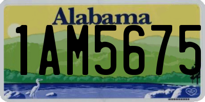 AL license plate 1AM5675
