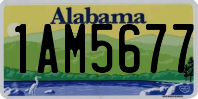 AL license plate 1AM5677