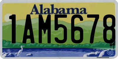 AL license plate 1AM5678