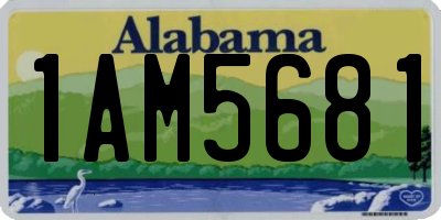 AL license plate 1AM5681