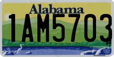 AL license plate 1AM5703